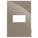 PLACA 1 MODULO HORIZONTAL COM  SUPORTE 4X2 -  RECTA FENDI GLOSS